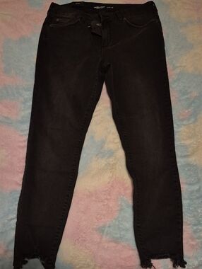 Vero Moda Seven Slim Fit Black Distressed Jeans